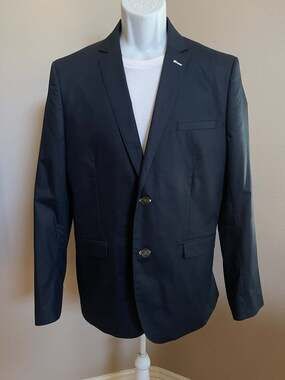 H&M Slim Fit Navy Blue Blazer Jacket Size 42R